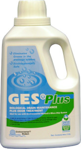 GES Plus uses live vegetative bacteria to digest fats, oils, and grease in drain lines.